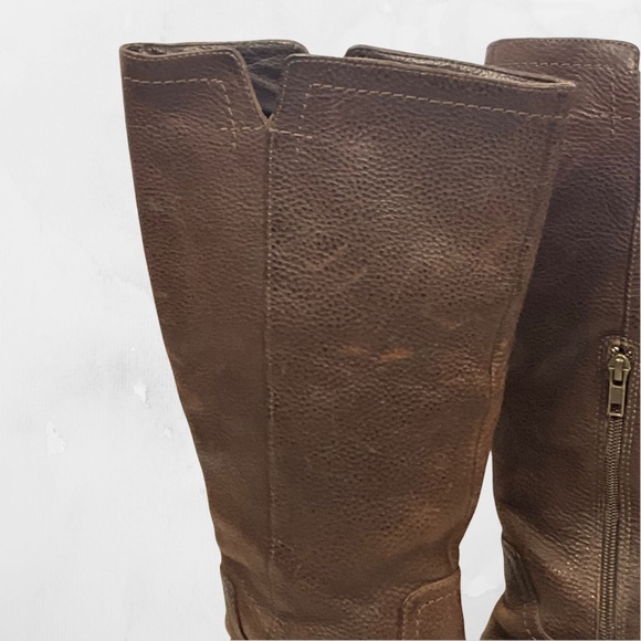 UGG Leather Riding Boots Women’s 8 Brown Tall Harness Zip Equestrian - Picture 7 of 13